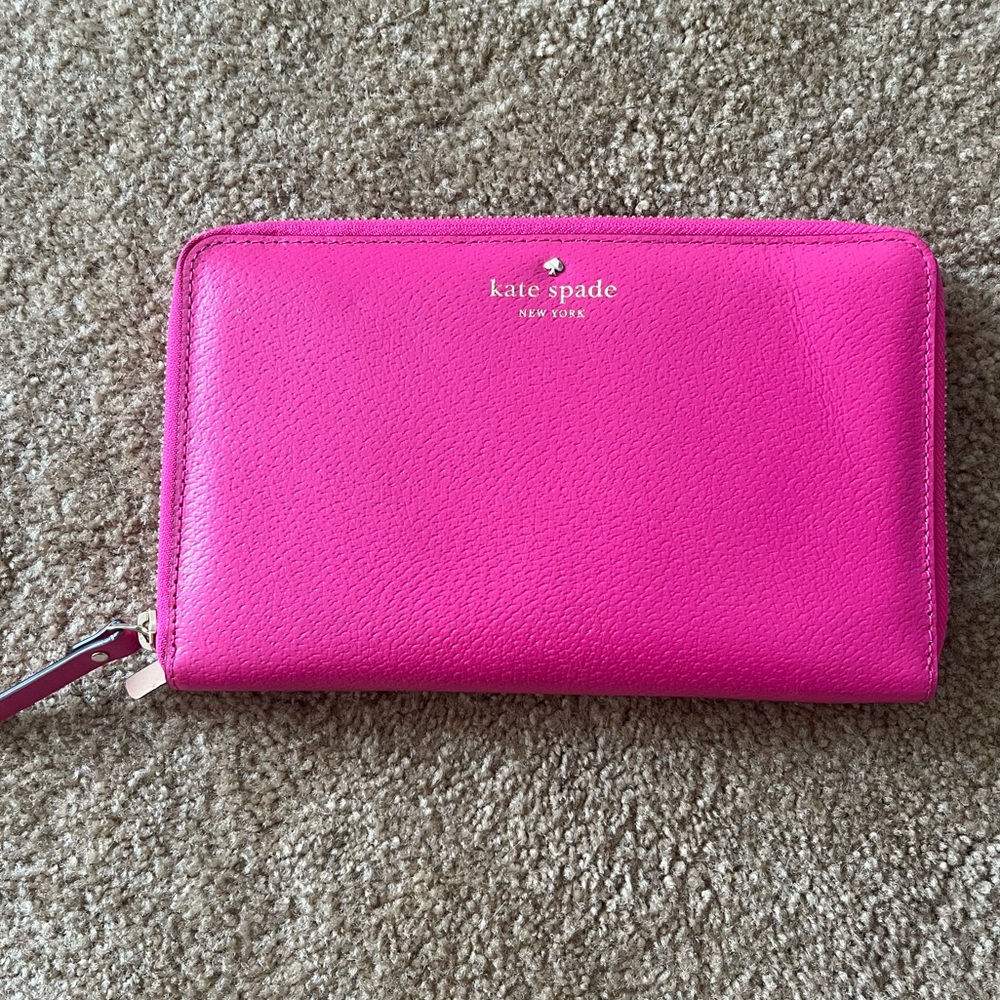 Kate Spade Fuchsia Zip-Around Wallet